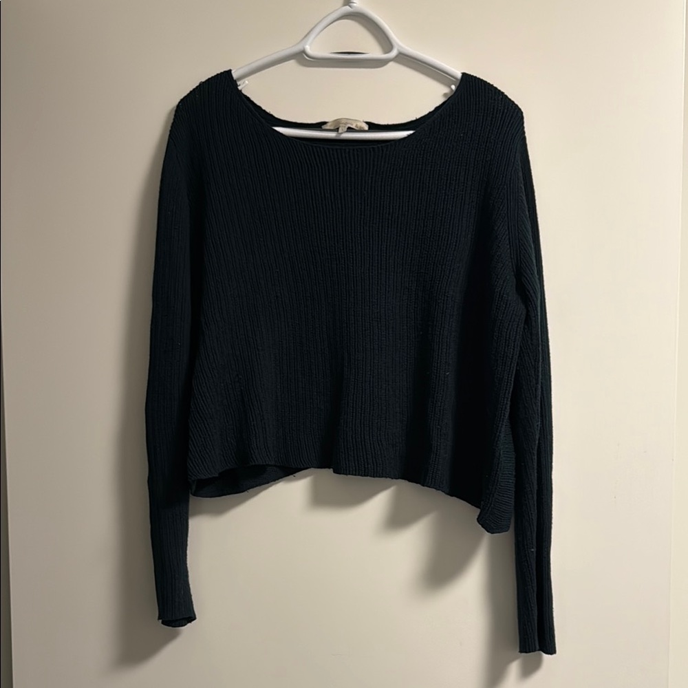 Dark Green Ribbed Sweater